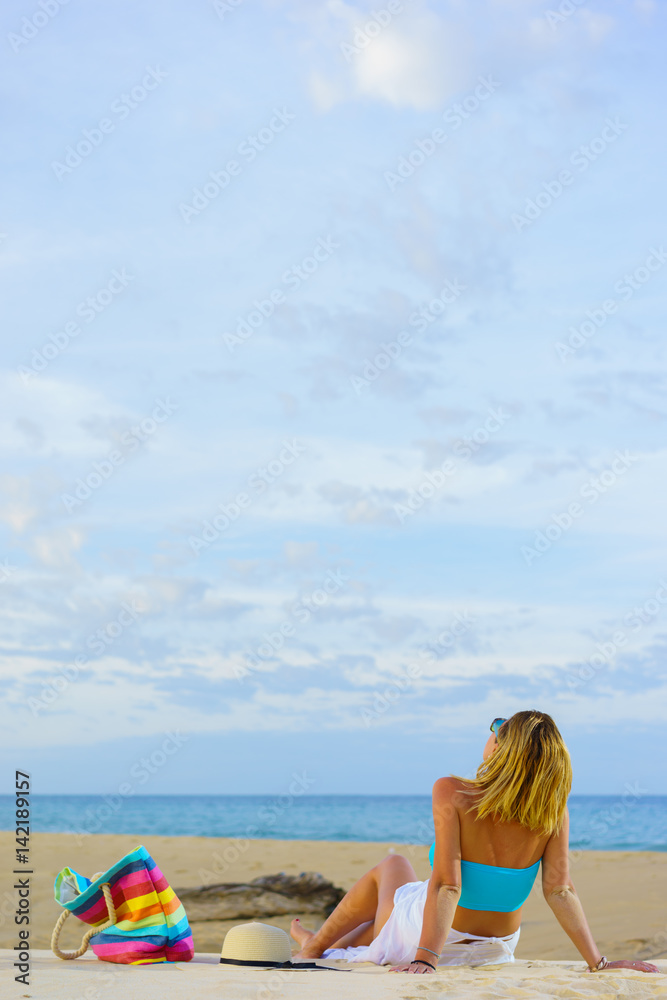 Woman at the beach in Thailand Woman at the beach in Thailand