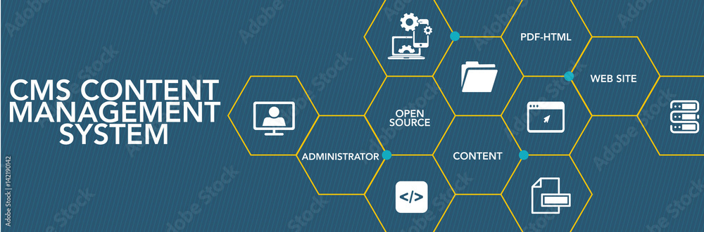 CMS Content Management System Icon Concept CMS Content Management System Icon Concept