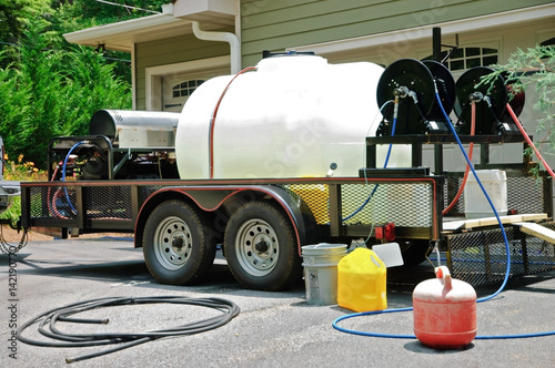 Pressure Wash Equipment at a Home