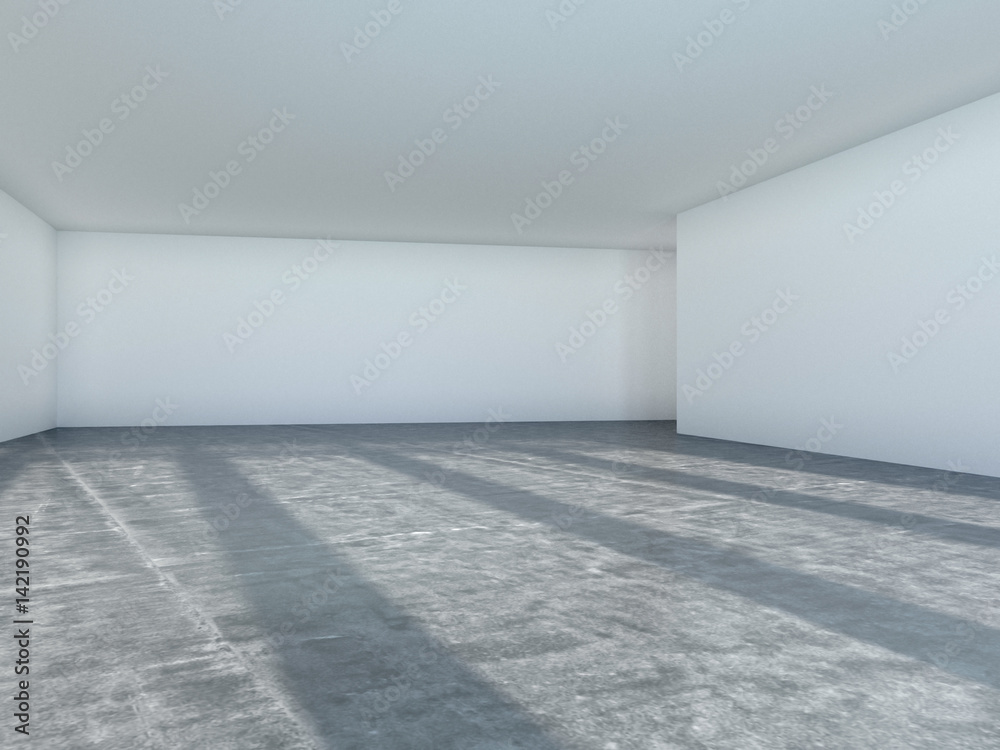 Empty room with window shadow Empty room with window shadow