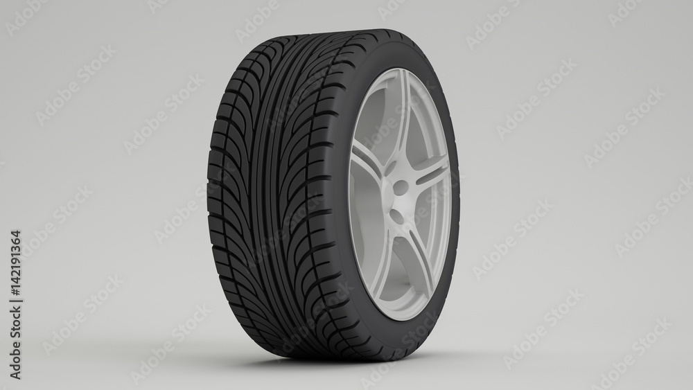 Reifen vor weißem Hintergrund Stock-Illustration | Adobe Stock