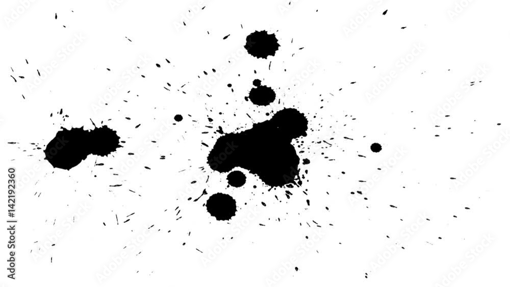 Ink drops on dry paper 02 Ink drops on dry paper 02