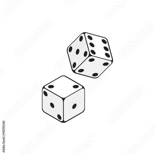 Vector dices icon