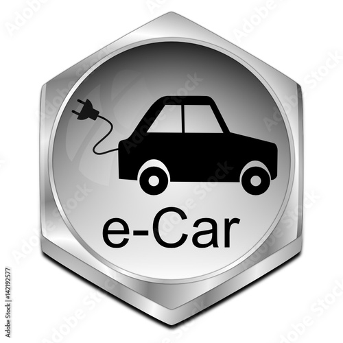 e-Car Button - 3D illustration