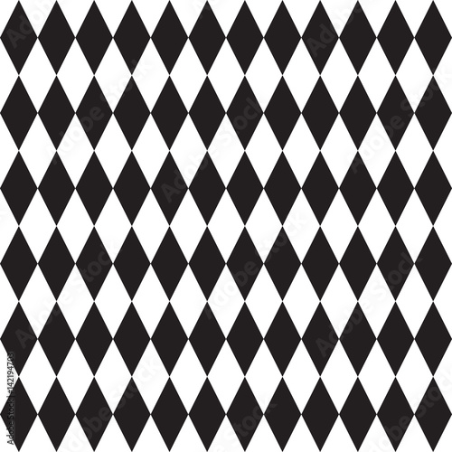 Abstract geometric diamond pattern black