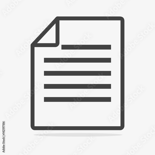 Notes Icon Isolated on gray background ,Flat style.