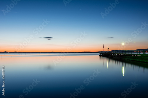 Blue hour sunset @ italian lake