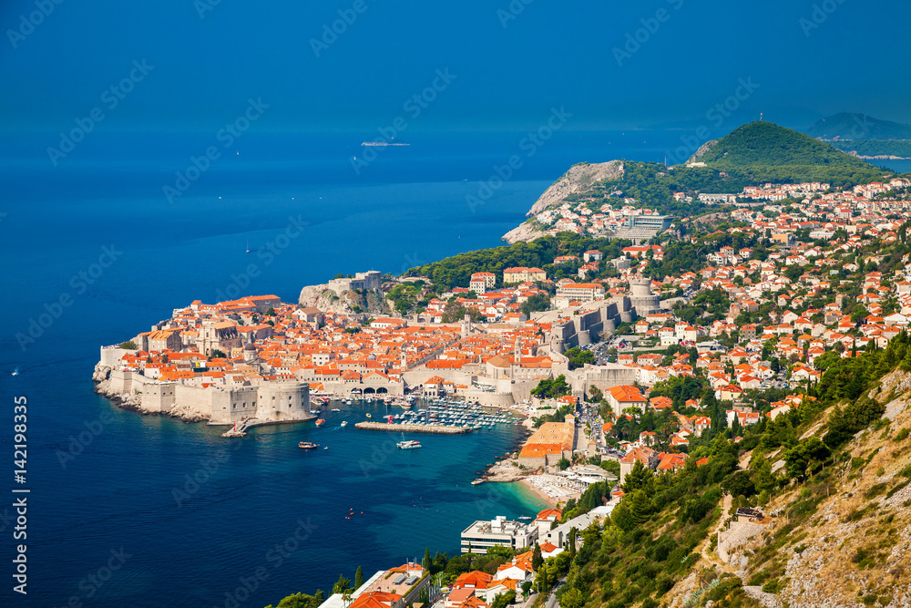 aerial view of Dubrovnik