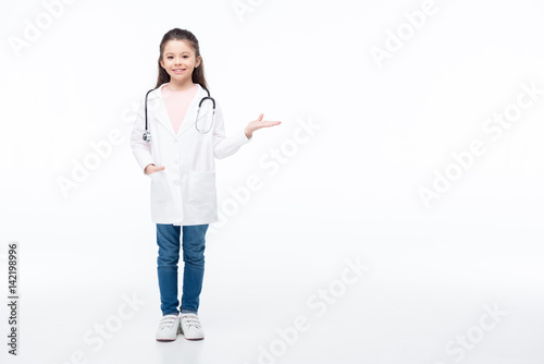 Girl in doctor costume