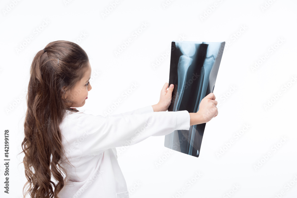 Girl in doctor costume