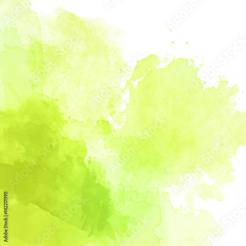 Green watercolor background vector