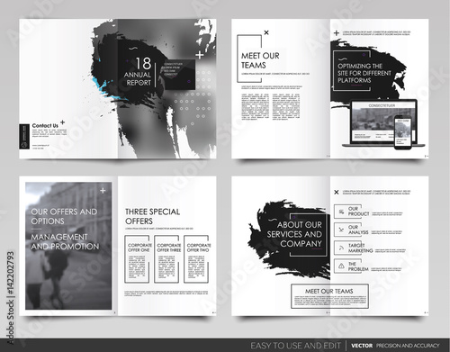 Design annual report,vector template brochures