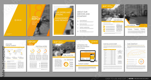Design annual report,vector template brochures