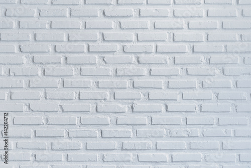 Pattern of white brick wall for background and textured, Seamless white brick wall background