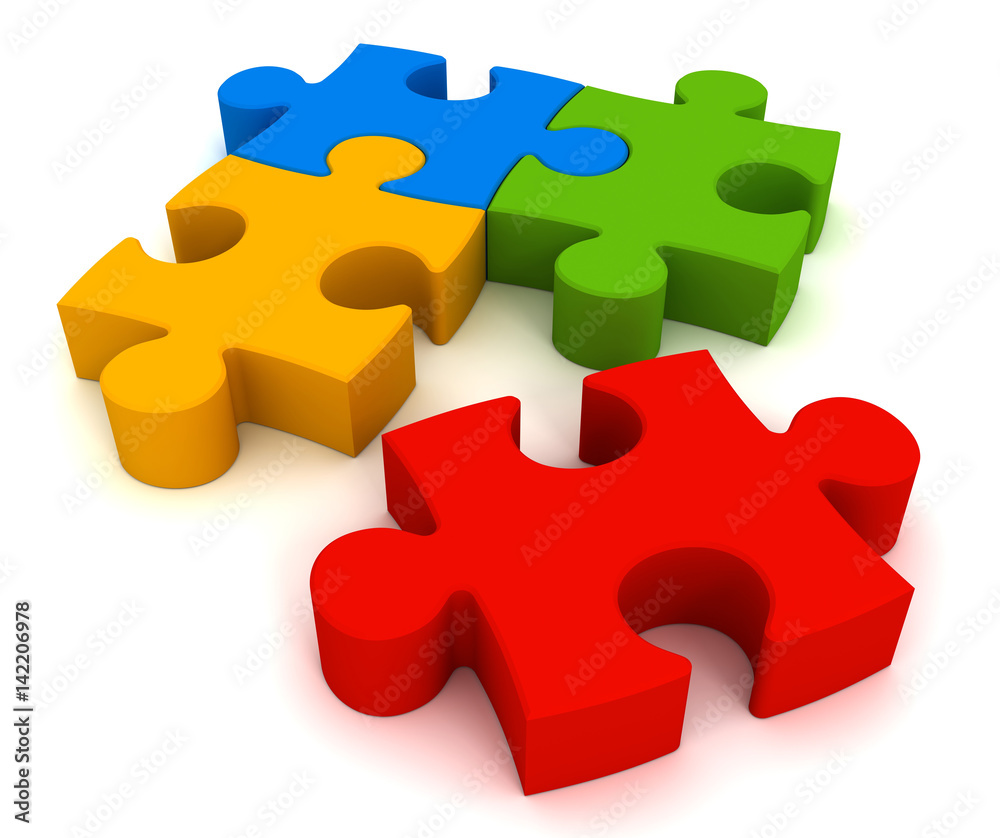 puzzle concept 3d illustration puzzle concept 3d illustration