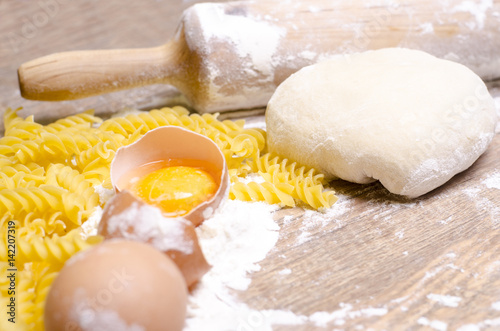 Ingredients for fresh pasta