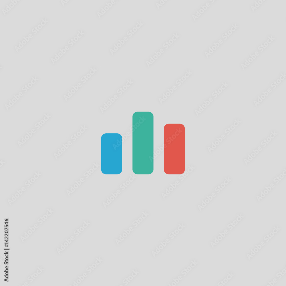 Obraz premium bar chart icon flat design