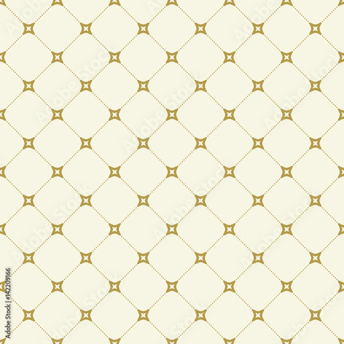 Geometric dotted vector golden pattern. Seamless abstract modern texture for wallpapers and backgrounds