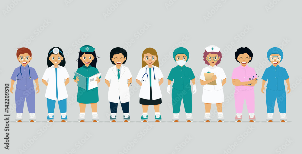 Doctor in medical uniform with gray background Doctor in medical uniform with gray background
