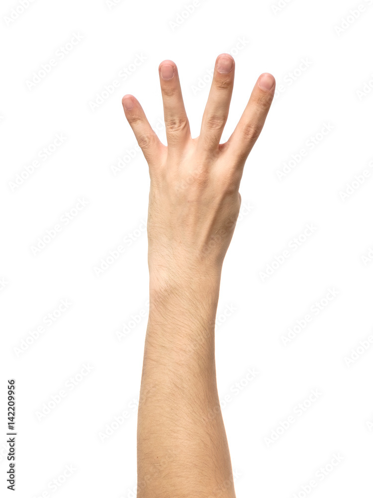 Counting hand sign isolated on white Counting hand sign isolated on white