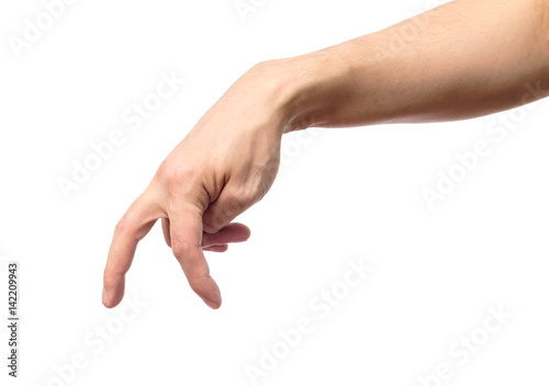 Man hand with fingers simulating someone walking or running