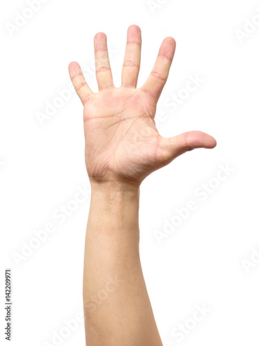 Man hand showing gesture isolated