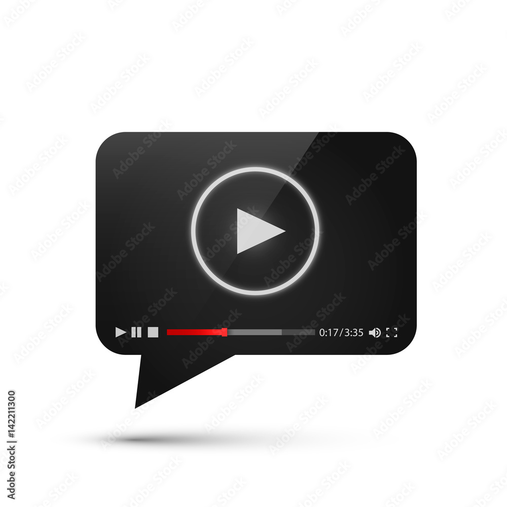Chat video frame flat icon, Black object design element, Vector illustration Chat video frame flat icon, Black object design element, Vector illustration