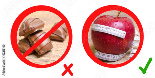 Little Series, Comparing Food - Comparing Food - Chocolate, Apple with Blank Shield