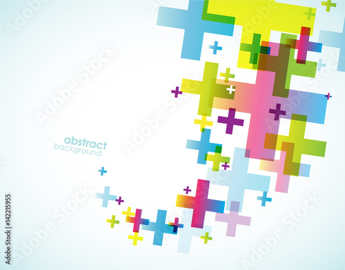 Abstract background created with plus sign.