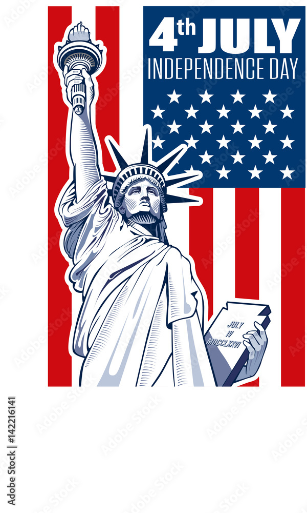 4th of july statue of liberty eagle