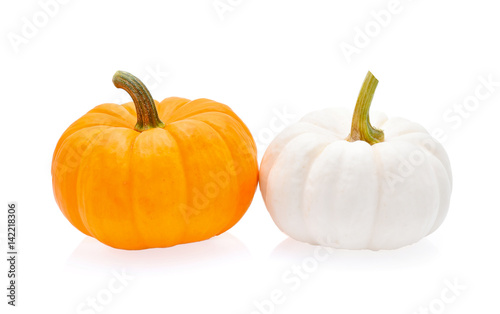 Fancy pumpkin isolated on white background