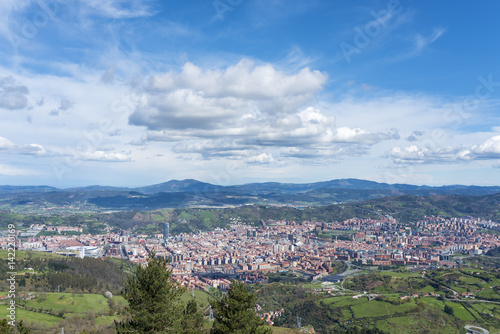 Panorama of Bilbao city.