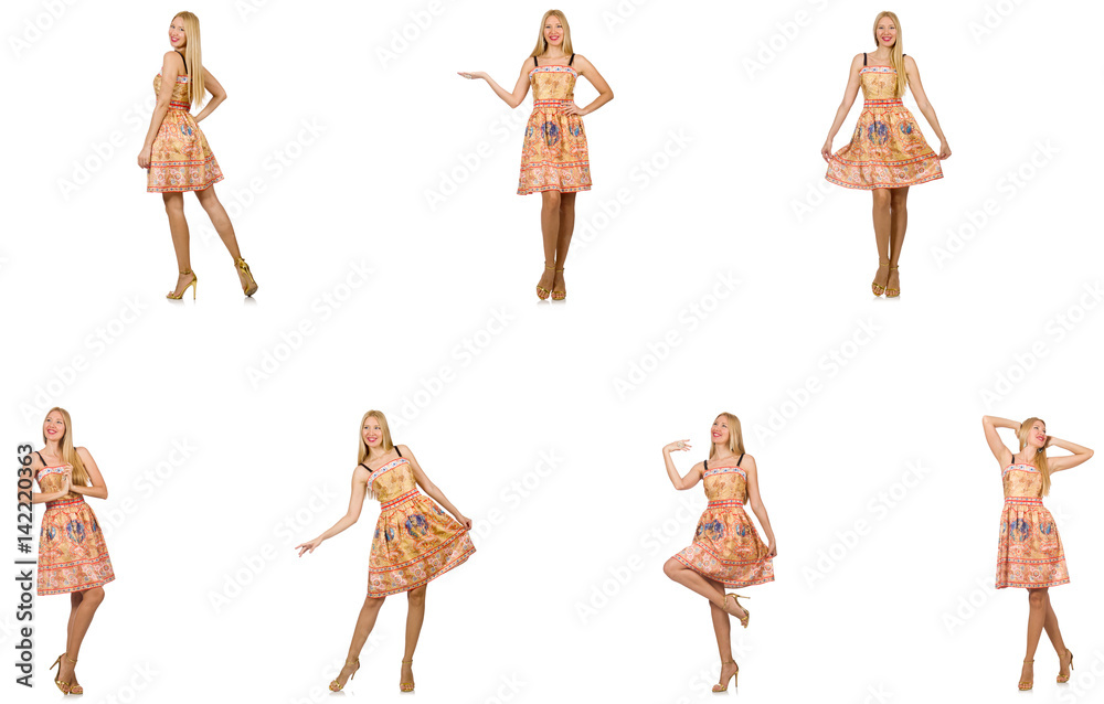 Woman in fashion looks isolated on white Woman in fashion looks isolated on white