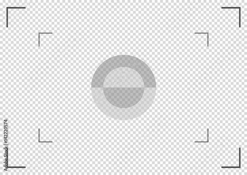 Camera viewfinder. Focusing screen of the camera. Vector template for your design . Eps 10 vector illustration