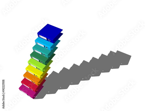 Empty colorful file folders...