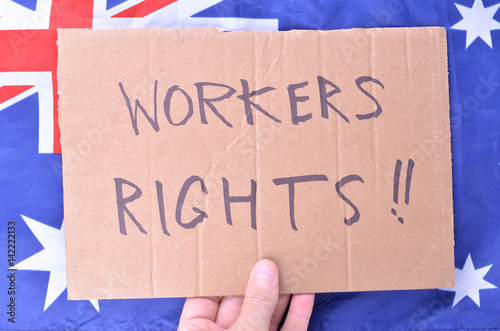 Australian workers on strike