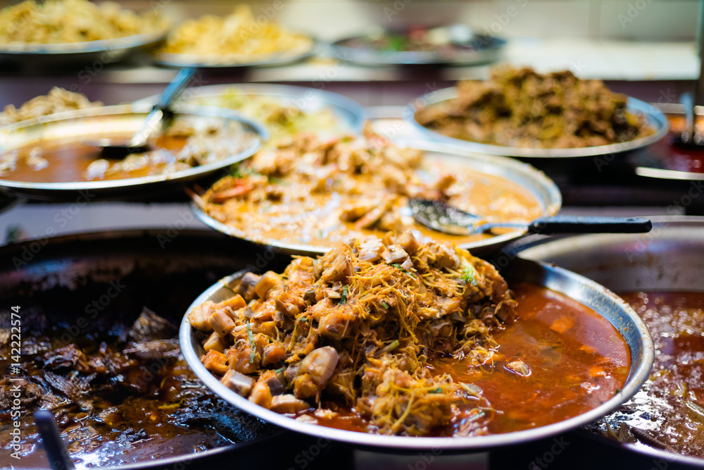 Selection of thai food