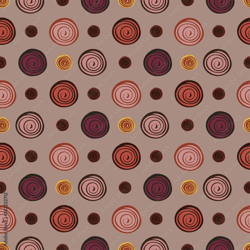 Naklejka premium Abstract circles seamless pattern background.