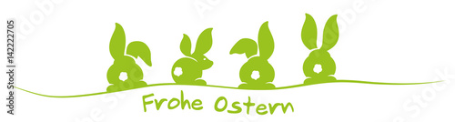 5 Osterhasen Frohe Ostern Hintergrund
