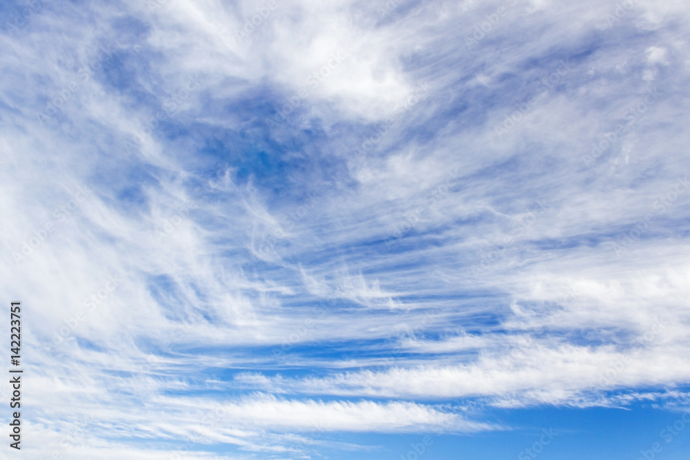 Cirrus clouds on the sky