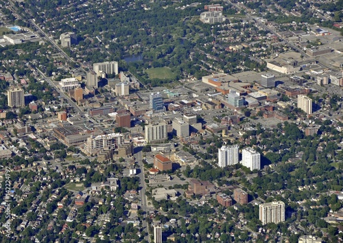 aerial view of the Victoria Park area in  Kitchener Waterloo  Ontario Canada 
