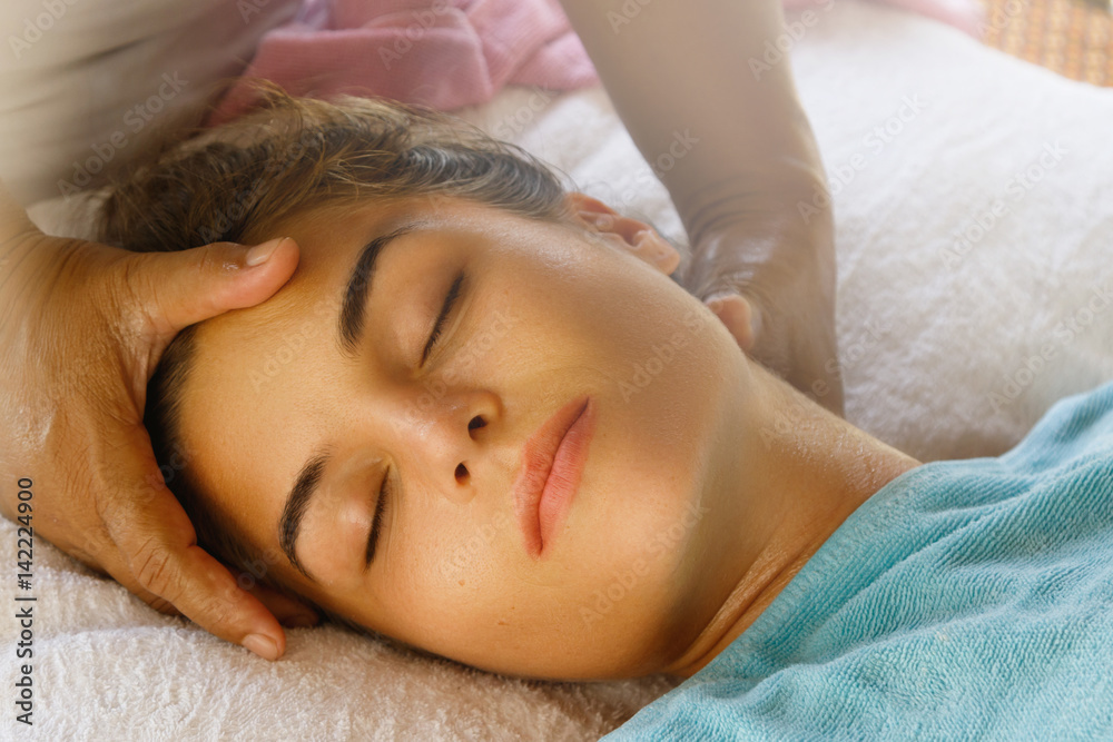Woman during massage Woman during massage
