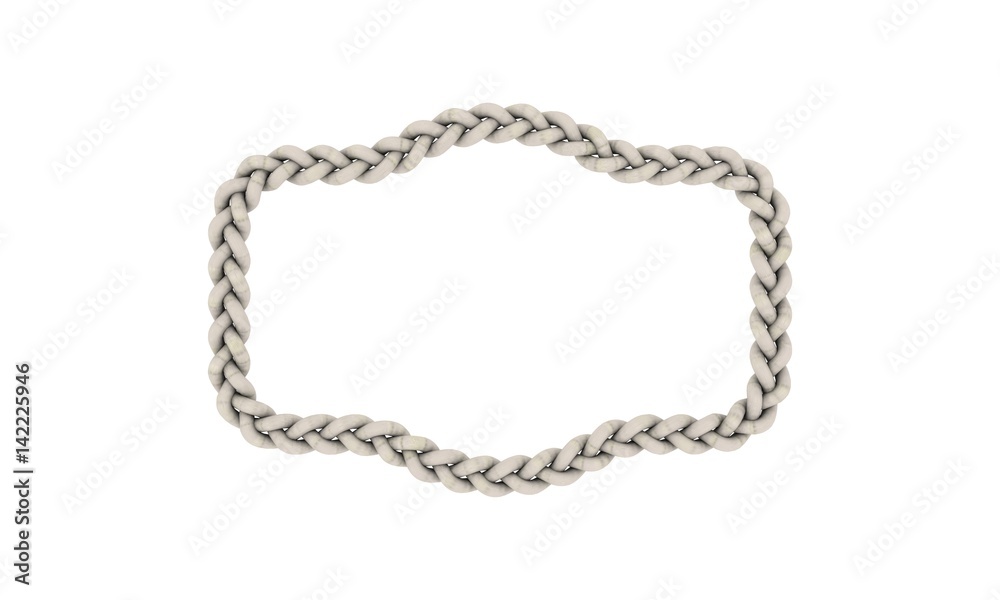 Braided frame in abstract form. Isolated on white background. Braided frame in abstract form. Isolated on white background.