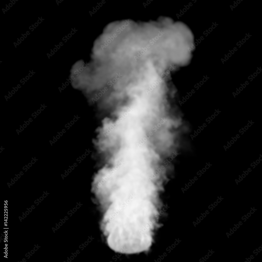 Smoke on black background. Digital illustration.