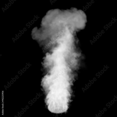 Smoke on black background. Digital illustration.
