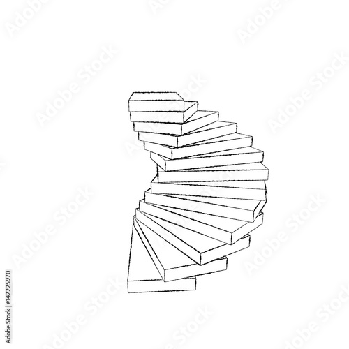 Spiral staircase. Isolated ...