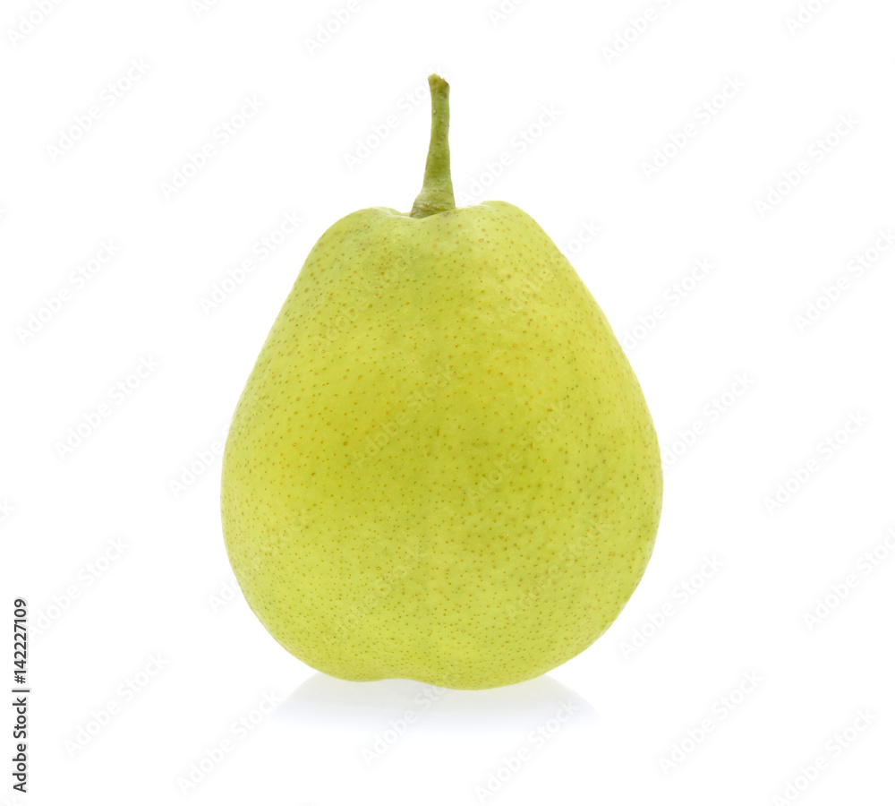 Green pear isolated on white background. Green pear isolated on white background.