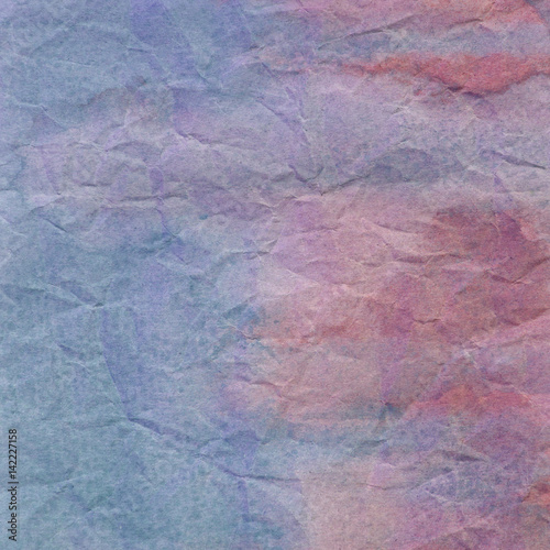 Blue and violet crumpled paper for background