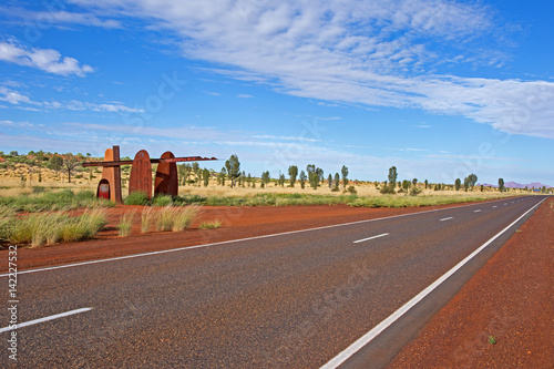 Slika na platnu Hinweisschild im Red Centre