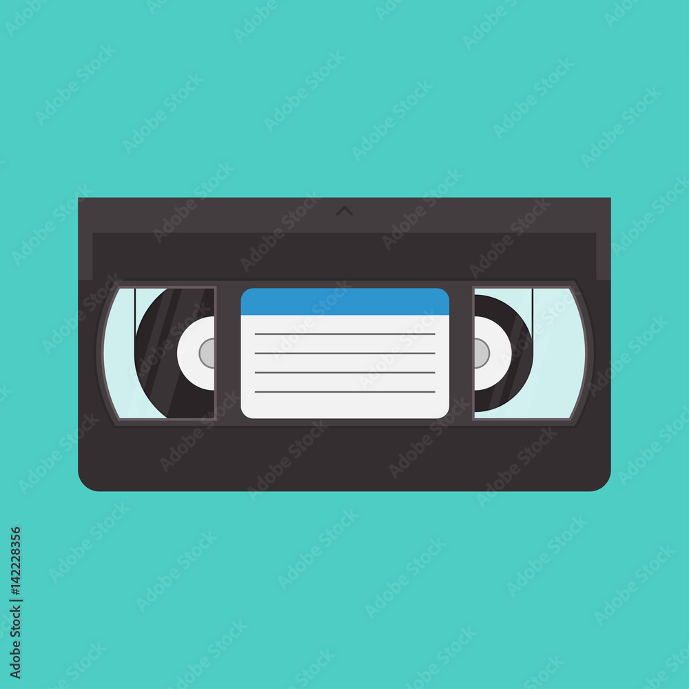 Naklejka premium VHS cassette vector illustration in a flat style